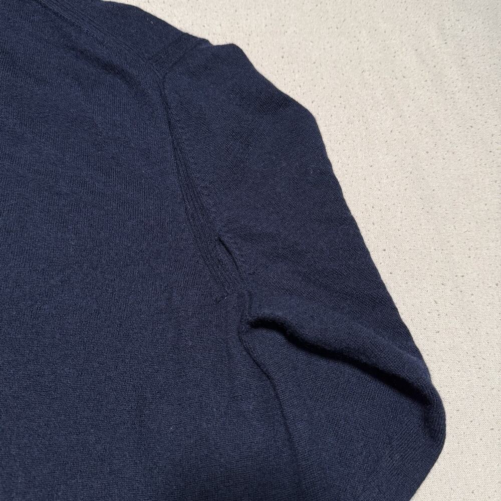 Banana Republic Sweater Mens L Tall Blue 100% Merino Wool 1/4 Zip Preppy - Picture 9 of 9